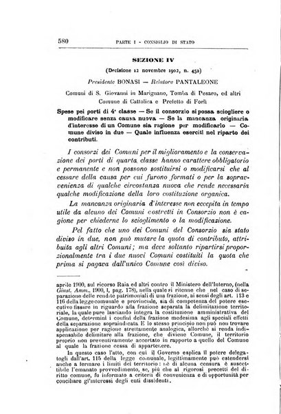 La giustizia amministrativa raccolta di decisioni e pareri del Consiglio di Stato, decisioni della Corte dei conti, sentenze della Cassazione di Roma, e decisioni delle Giunte provinciali amministrative