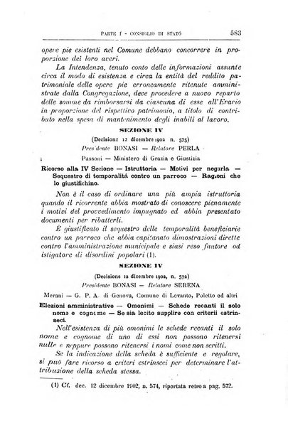 La giustizia amministrativa raccolta di decisioni e pareri del Consiglio di Stato, decisioni della Corte dei conti, sentenze della Cassazione di Roma, e decisioni delle Giunte provinciali amministrative