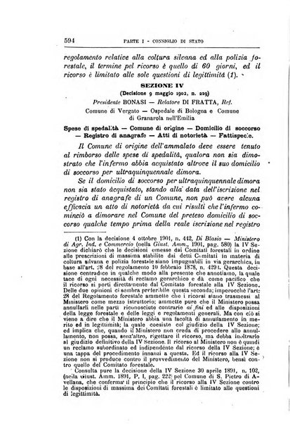 La giustizia amministrativa raccolta di decisioni e pareri del Consiglio di Stato, decisioni della Corte dei conti, sentenze della Cassazione di Roma, e decisioni delle Giunte provinciali amministrative