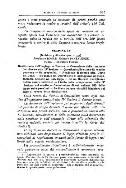 La giustizia amministrativa raccolta di decisioni e pareri del Consiglio di Stato, decisioni della Corte dei conti, sentenze della Cassazione di Roma, e decisioni delle Giunte provinciali amministrative