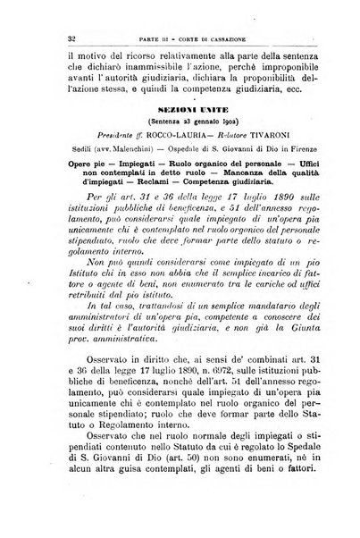 La giustizia amministrativa raccolta di decisioni e pareri del Consiglio di Stato, decisioni della Corte dei conti, sentenze della Cassazione di Roma, e decisioni delle Giunte provinciali amministrative