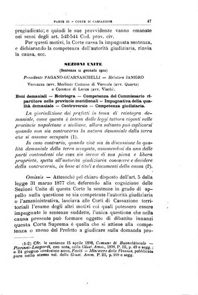 La giustizia amministrativa raccolta di decisioni e pareri del Consiglio di Stato, decisioni della Corte dei conti, sentenze della Cassazione di Roma, e decisioni delle Giunte provinciali amministrative