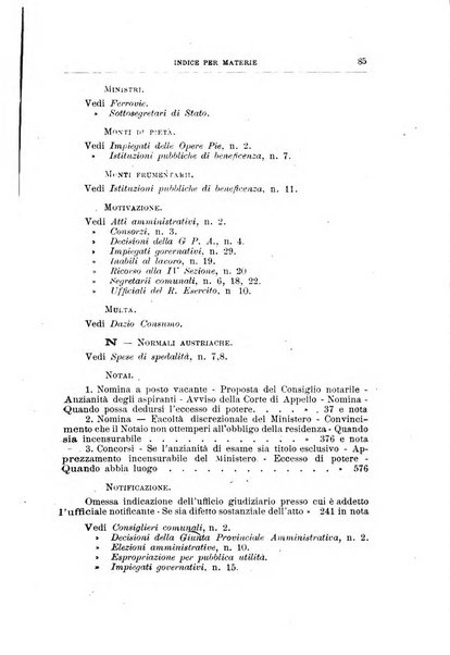 La giustizia amministrativa raccolta di decisioni e pareri del Consiglio di Stato, decisioni della Corte dei conti, sentenze della Cassazione di Roma, e decisioni delle Giunte provinciali amministrative