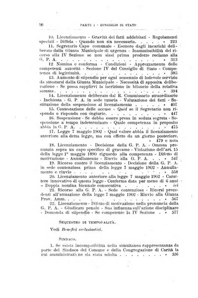 La giustizia amministrativa raccolta di decisioni e pareri del Consiglio di Stato, decisioni della Corte dei conti, sentenze della Cassazione di Roma, e decisioni delle Giunte provinciali amministrative