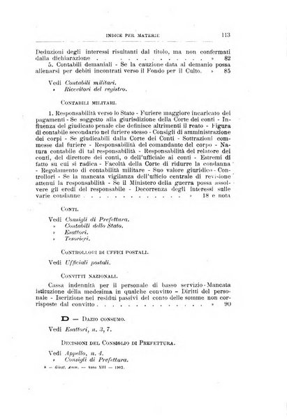 La giustizia amministrativa raccolta di decisioni e pareri del Consiglio di Stato, decisioni della Corte dei conti, sentenze della Cassazione di Roma, e decisioni delle Giunte provinciali amministrative