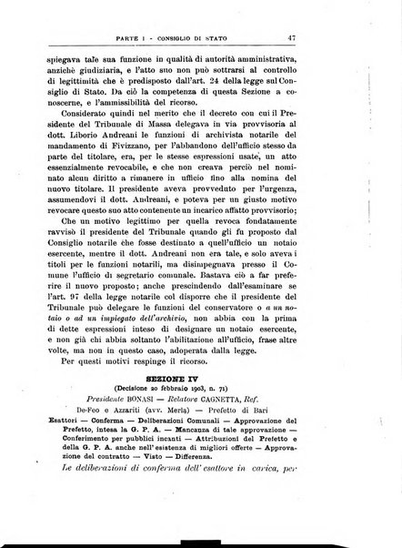 La giustizia amministrativa raccolta di decisioni e pareri del Consiglio di Stato, decisioni della Corte dei conti, sentenze della Cassazione di Roma, e decisioni delle Giunte provinciali amministrative