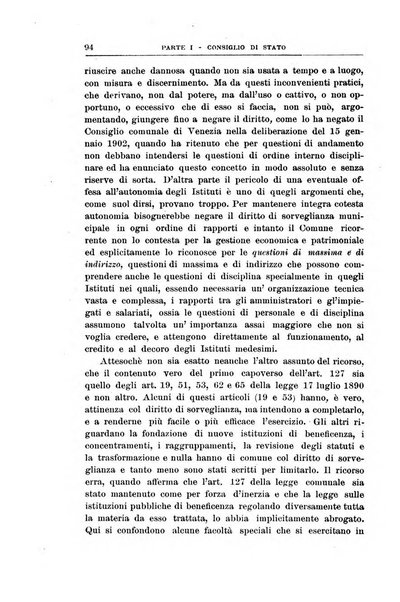 La giustizia amministrativa raccolta di decisioni e pareri del Consiglio di Stato, decisioni della Corte dei conti, sentenze della Cassazione di Roma, e decisioni delle Giunte provinciali amministrative