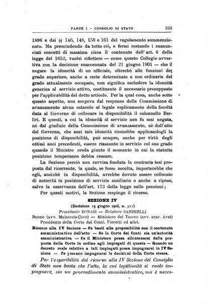 La giustizia amministrativa raccolta di decisioni e pareri del Consiglio di Stato, decisioni della Corte dei conti, sentenze della Cassazione di Roma, e decisioni delle Giunte provinciali amministrative