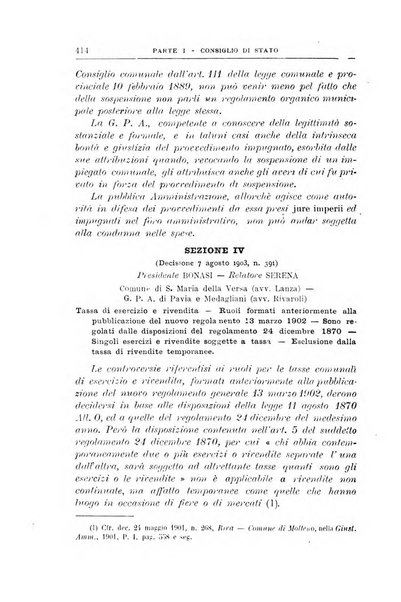 La giustizia amministrativa raccolta di decisioni e pareri del Consiglio di Stato, decisioni della Corte dei conti, sentenze della Cassazione di Roma, e decisioni delle Giunte provinciali amministrative