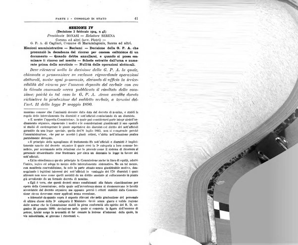 La giustizia amministrativa raccolta di decisioni e pareri del Consiglio di Stato, decisioni della Corte dei conti, sentenze della Cassazione di Roma, e decisioni delle Giunte provinciali amministrative