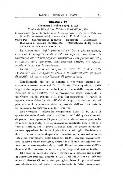 La giustizia amministrativa raccolta di decisioni e pareri del Consiglio di Stato, decisioni della Corte dei conti, sentenze della Cassazione di Roma, e decisioni delle Giunte provinciali amministrative