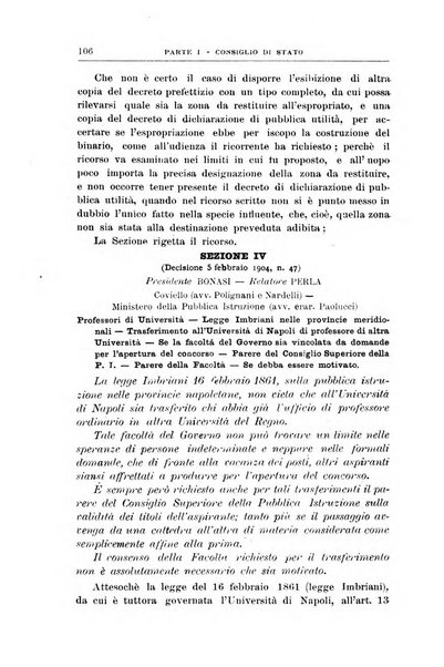 La giustizia amministrativa raccolta di decisioni e pareri del Consiglio di Stato, decisioni della Corte dei conti, sentenze della Cassazione di Roma, e decisioni delle Giunte provinciali amministrative