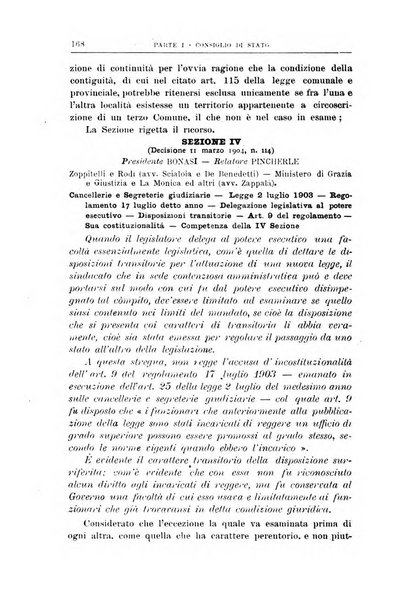 La giustizia amministrativa raccolta di decisioni e pareri del Consiglio di Stato, decisioni della Corte dei conti, sentenze della Cassazione di Roma, e decisioni delle Giunte provinciali amministrative