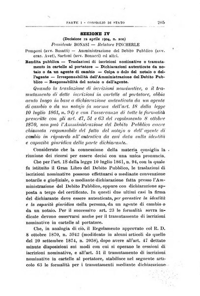 La giustizia amministrativa raccolta di decisioni e pareri del Consiglio di Stato, decisioni della Corte dei conti, sentenze della Cassazione di Roma, e decisioni delle Giunte provinciali amministrative