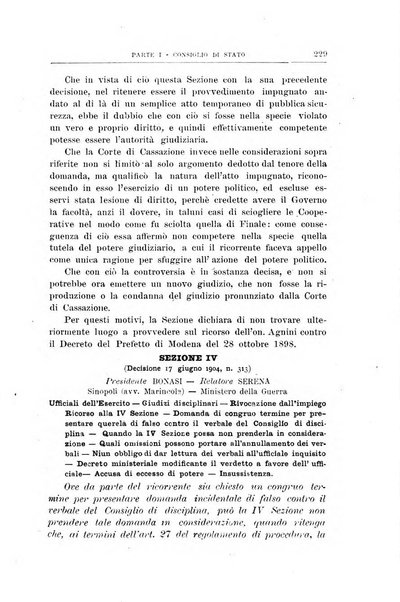 La giustizia amministrativa raccolta di decisioni e pareri del Consiglio di Stato, decisioni della Corte dei conti, sentenze della Cassazione di Roma, e decisioni delle Giunte provinciali amministrative