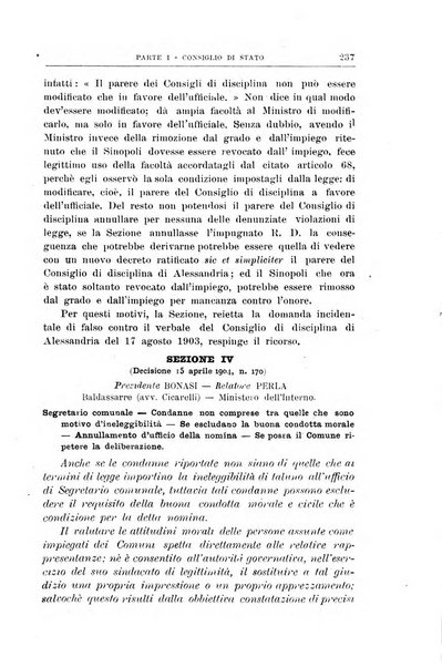 La giustizia amministrativa raccolta di decisioni e pareri del Consiglio di Stato, decisioni della Corte dei conti, sentenze della Cassazione di Roma, e decisioni delle Giunte provinciali amministrative