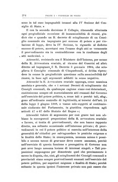 La giustizia amministrativa raccolta di decisioni e pareri del Consiglio di Stato, decisioni della Corte dei conti, sentenze della Cassazione di Roma, e decisioni delle Giunte provinciali amministrative