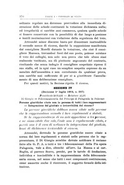 La giustizia amministrativa raccolta di decisioni e pareri del Consiglio di Stato, decisioni della Corte dei conti, sentenze della Cassazione di Roma, e decisioni delle Giunte provinciali amministrative