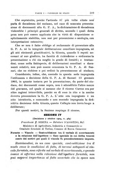 La giustizia amministrativa raccolta di decisioni e pareri del Consiglio di Stato, decisioni della Corte dei conti, sentenze della Cassazione di Roma, e decisioni delle Giunte provinciali amministrative