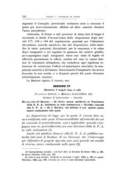 La giustizia amministrativa raccolta di decisioni e pareri del Consiglio di Stato, decisioni della Corte dei conti, sentenze della Cassazione di Roma, e decisioni delle Giunte provinciali amministrative