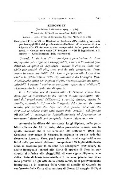 La giustizia amministrativa raccolta di decisioni e pareri del Consiglio di Stato, decisioni della Corte dei conti, sentenze della Cassazione di Roma, e decisioni delle Giunte provinciali amministrative