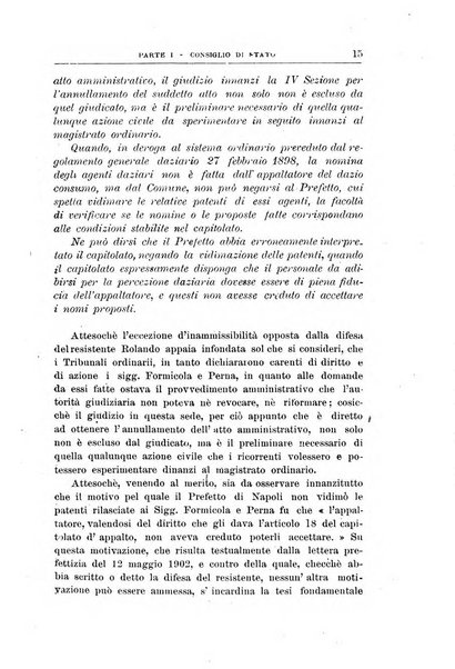 La giustizia amministrativa raccolta di decisioni e pareri del Consiglio di Stato, decisioni della Corte dei conti, sentenze della Cassazione di Roma, e decisioni delle Giunte provinciali amministrative