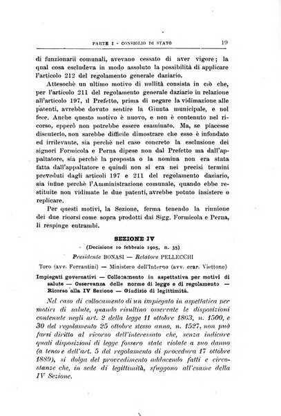 La giustizia amministrativa raccolta di decisioni e pareri del Consiglio di Stato, decisioni della Corte dei conti, sentenze della Cassazione di Roma, e decisioni delle Giunte provinciali amministrative