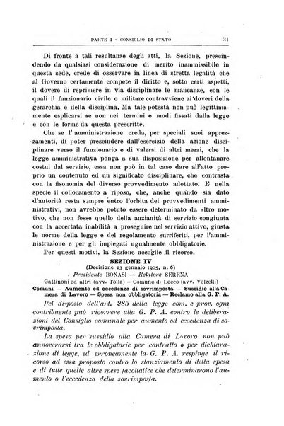 La giustizia amministrativa raccolta di decisioni e pareri del Consiglio di Stato, decisioni della Corte dei conti, sentenze della Cassazione di Roma, e decisioni delle Giunte provinciali amministrative