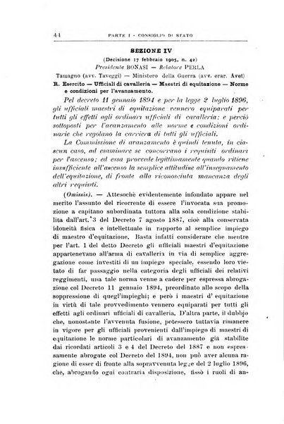 La giustizia amministrativa raccolta di decisioni e pareri del Consiglio di Stato, decisioni della Corte dei conti, sentenze della Cassazione di Roma, e decisioni delle Giunte provinciali amministrative