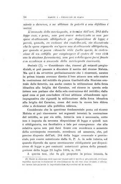 La giustizia amministrativa raccolta di decisioni e pareri del Consiglio di Stato, decisioni della Corte dei conti, sentenze della Cassazione di Roma, e decisioni delle Giunte provinciali amministrative