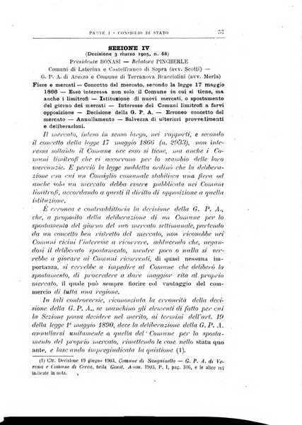 La giustizia amministrativa raccolta di decisioni e pareri del Consiglio di Stato, decisioni della Corte dei conti, sentenze della Cassazione di Roma, e decisioni delle Giunte provinciali amministrative