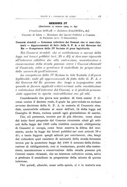 La giustizia amministrativa raccolta di decisioni e pareri del Consiglio di Stato, decisioni della Corte dei conti, sentenze della Cassazione di Roma, e decisioni delle Giunte provinciali amministrative