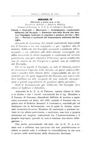 La giustizia amministrativa raccolta di decisioni e pareri del Consiglio di Stato, decisioni della Corte dei conti, sentenze della Cassazione di Roma, e decisioni delle Giunte provinciali amministrative