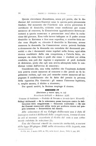 La giustizia amministrativa raccolta di decisioni e pareri del Consiglio di Stato, decisioni della Corte dei conti, sentenze della Cassazione di Roma, e decisioni delle Giunte provinciali amministrative