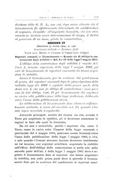 La giustizia amministrativa raccolta di decisioni e pareri del Consiglio di Stato, decisioni della Corte dei conti, sentenze della Cassazione di Roma, e decisioni delle Giunte provinciali amministrative