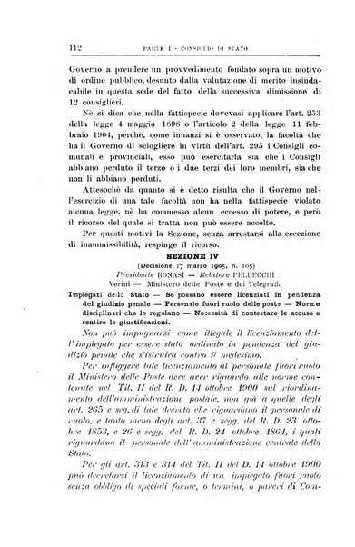 La giustizia amministrativa raccolta di decisioni e pareri del Consiglio di Stato, decisioni della Corte dei conti, sentenze della Cassazione di Roma, e decisioni delle Giunte provinciali amministrative