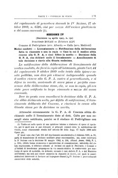 La giustizia amministrativa raccolta di decisioni e pareri del Consiglio di Stato, decisioni della Corte dei conti, sentenze della Cassazione di Roma, e decisioni delle Giunte provinciali amministrative