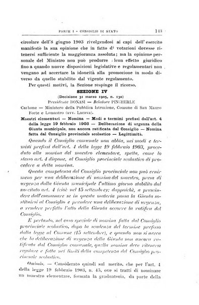 La giustizia amministrativa raccolta di decisioni e pareri del Consiglio di Stato, decisioni della Corte dei conti, sentenze della Cassazione di Roma, e decisioni delle Giunte provinciali amministrative