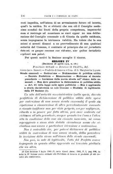 La giustizia amministrativa raccolta di decisioni e pareri del Consiglio di Stato, decisioni della Corte dei conti, sentenze della Cassazione di Roma, e decisioni delle Giunte provinciali amministrative