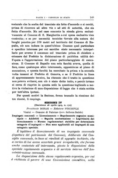 La giustizia amministrativa raccolta di decisioni e pareri del Consiglio di Stato, decisioni della Corte dei conti, sentenze della Cassazione di Roma, e decisioni delle Giunte provinciali amministrative