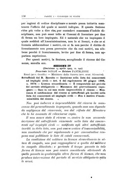 La giustizia amministrativa raccolta di decisioni e pareri del Consiglio di Stato, decisioni della Corte dei conti, sentenze della Cassazione di Roma, e decisioni delle Giunte provinciali amministrative