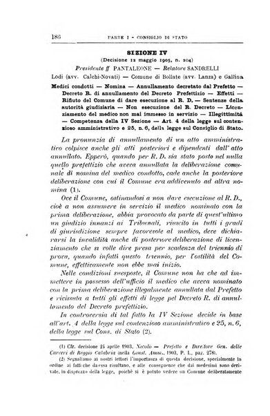 La giustizia amministrativa raccolta di decisioni e pareri del Consiglio di Stato, decisioni della Corte dei conti, sentenze della Cassazione di Roma, e decisioni delle Giunte provinciali amministrative