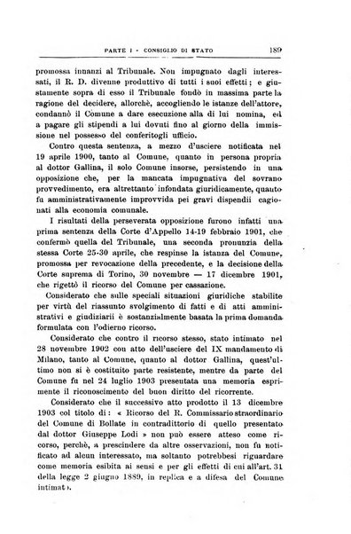 La giustizia amministrativa raccolta di decisioni e pareri del Consiglio di Stato, decisioni della Corte dei conti, sentenze della Cassazione di Roma, e decisioni delle Giunte provinciali amministrative