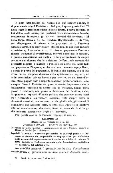 La giustizia amministrativa raccolta di decisioni e pareri del Consiglio di Stato, decisioni della Corte dei conti, sentenze della Cassazione di Roma, e decisioni delle Giunte provinciali amministrative