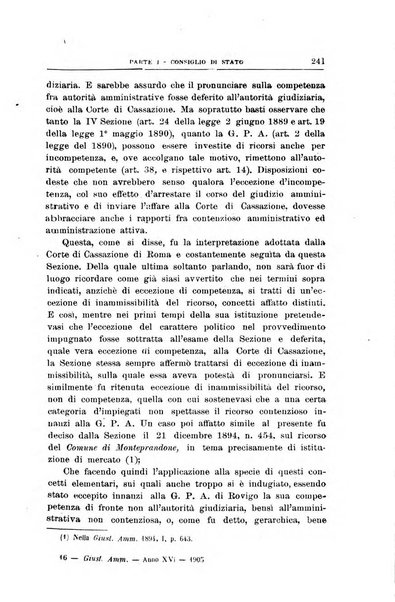 La giustizia amministrativa raccolta di decisioni e pareri del Consiglio di Stato, decisioni della Corte dei conti, sentenze della Cassazione di Roma, e decisioni delle Giunte provinciali amministrative