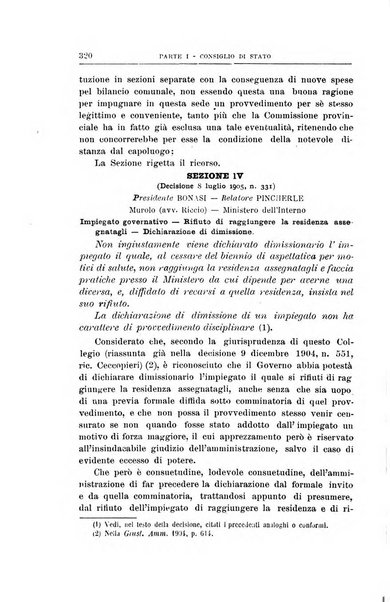 La giustizia amministrativa raccolta di decisioni e pareri del Consiglio di Stato, decisioni della Corte dei conti, sentenze della Cassazione di Roma, e decisioni delle Giunte provinciali amministrative