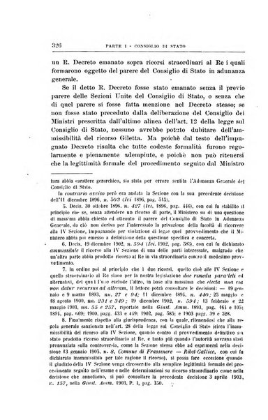 La giustizia amministrativa raccolta di decisioni e pareri del Consiglio di Stato, decisioni della Corte dei conti, sentenze della Cassazione di Roma, e decisioni delle Giunte provinciali amministrative