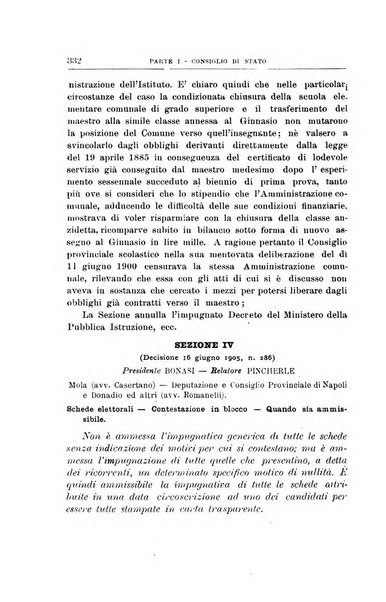 La giustizia amministrativa raccolta di decisioni e pareri del Consiglio di Stato, decisioni della Corte dei conti, sentenze della Cassazione di Roma, e decisioni delle Giunte provinciali amministrative