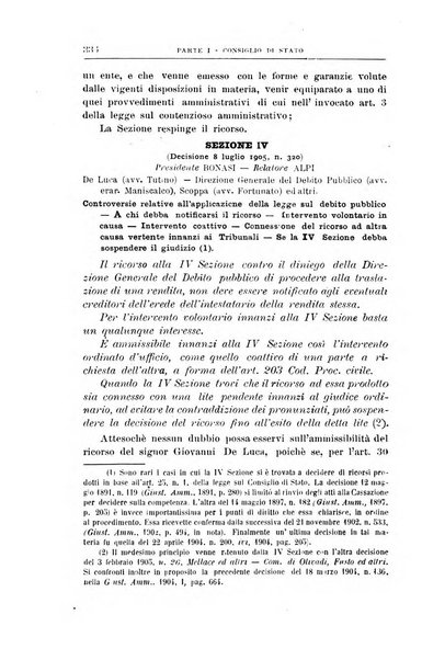 La giustizia amministrativa raccolta di decisioni e pareri del Consiglio di Stato, decisioni della Corte dei conti, sentenze della Cassazione di Roma, e decisioni delle Giunte provinciali amministrative