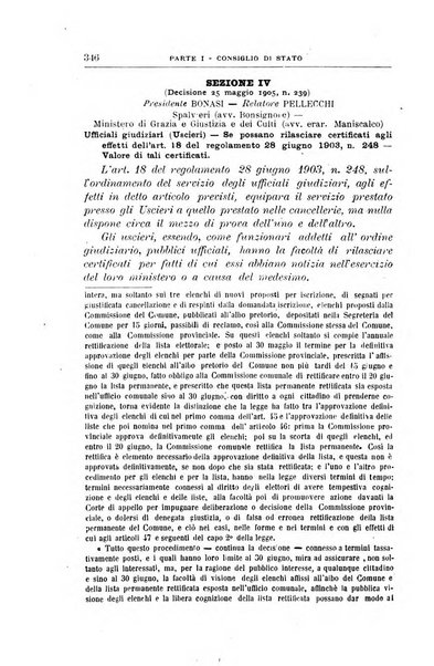 La giustizia amministrativa raccolta di decisioni e pareri del Consiglio di Stato, decisioni della Corte dei conti, sentenze della Cassazione di Roma, e decisioni delle Giunte provinciali amministrative